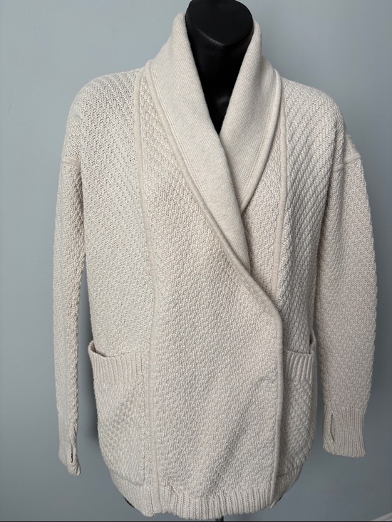 lululemon athletica Sweaters - LULULEMON athletica Cotton Knit Cardigan with Logo Button